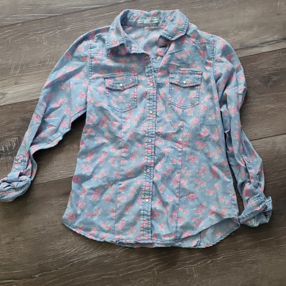Maurices floral western shirt S